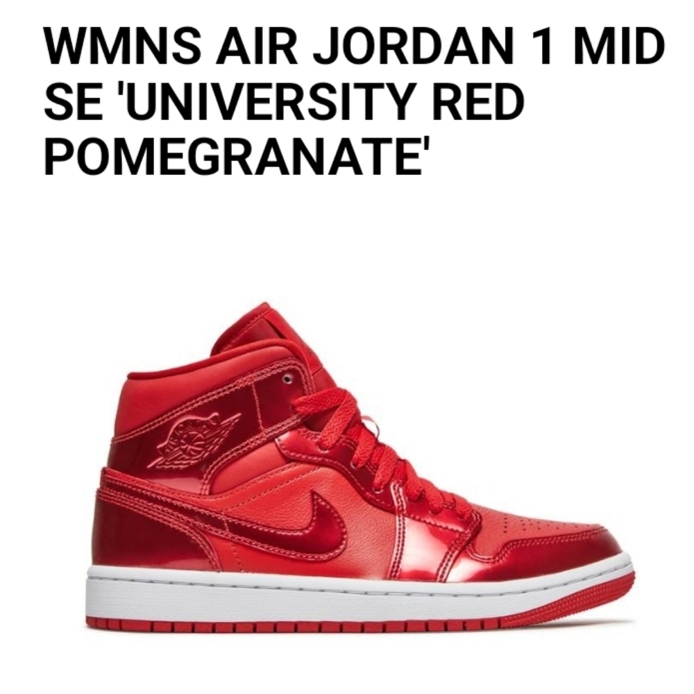 Jordan 1 mid pomegranite